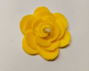 Yellow Rose Shaped Floating Candle