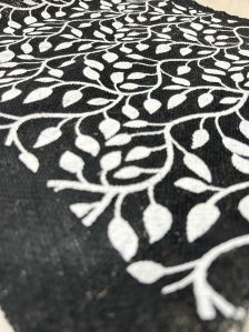 Black Color Laminated Print Jute Fabric for Making Jute Bags and Handicrafts Items