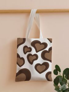 Jute Tote Bag With Fashionable Cotton Handle