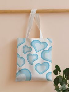 Jute Tote Bag With Fashionable Cotton Handle