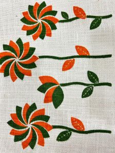 Printed Jute Fabric for Home Furnishing Handicraft and Hand Bag Usage