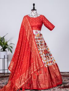 Navratri Dola Silk Lehenga