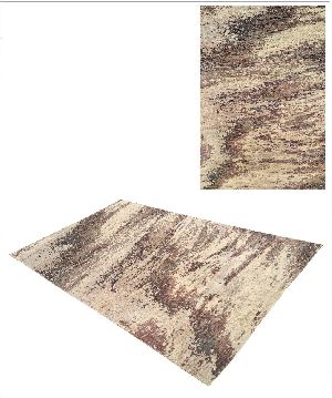 ANK001 Rust White Hand Knotted Indo Tibetan Carpet