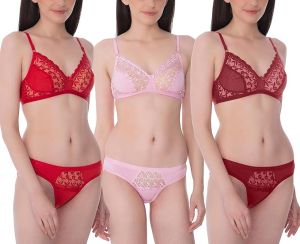 chahat women cotton 2-piece non padded lingerie set