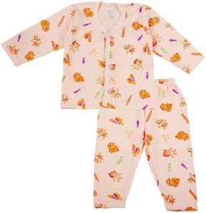 Dowin Cotton Rich Front Open Baby Night Suit