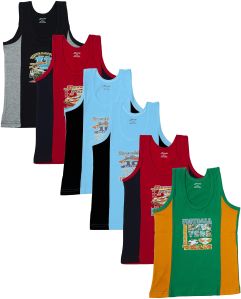 Dowin Sleeveless Printed Cotton Vest for Kids Boys