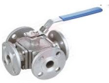 4 Way PTFE Sleeved Plug Valve