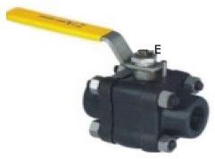 Floating Three Piece Lever Operated Ball Valve