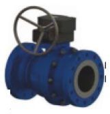 Floating Two Piece Gear Operated Ball Valve