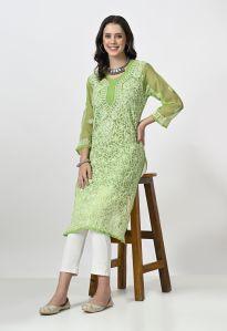Chikankari Georgette Kurti