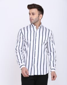 Mens Full Sleeves Striped Shirt