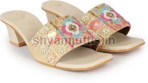 Party Wear Axium Embroidered Heel Sandals
