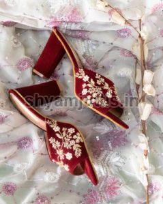 Party Wear Axium Embroidered Heel Sandals