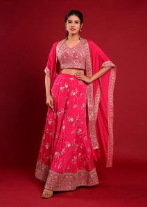 georgette embroidered wedding palazzo