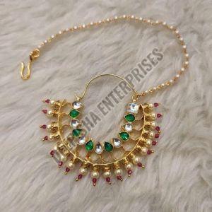 Kundan Nath With Chain