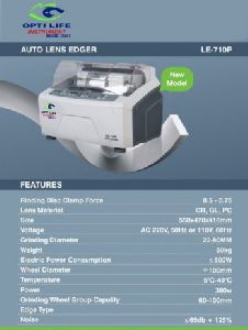 OPTI LIFE. LE 710P Automatic Lens Edger