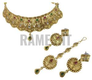 RFF201NKLC1STRGLD Brass Necklace Set