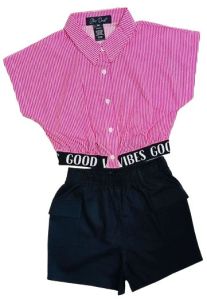 Girls Shirt with Shorts Set