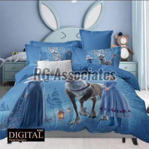 Cotton Digital Print Double Bedsheet