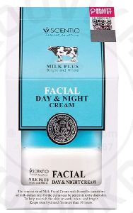 Scentio Milk Plus Organic Whitening Face Day AND Night Cream, (Made in THAILAND) with 30 Hours of Hy