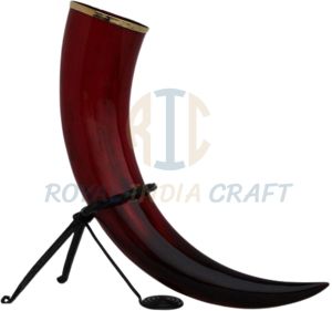Drinking Horn with Brass Rim