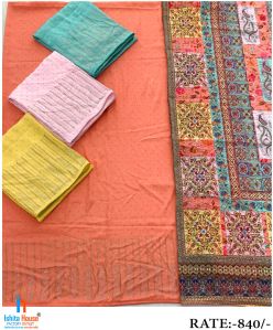 Ladies Cotton Unstitched Suit Fabric