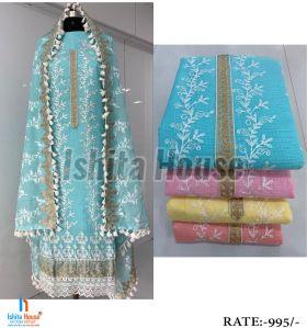 Ladies Georgette Unstitched Suit Fabric