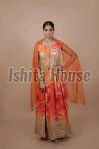Ladies Multicolor Georgette Gown