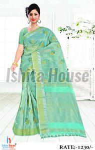 Ladies Party Wear Cotton Silk Saree