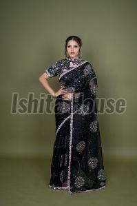 Ladies Printed Net Saree