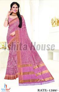 Ladies Traditional Cotton Silk Saree