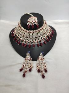 Colored Pearl Necklace Set