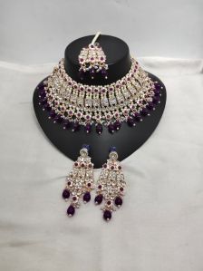Colored Pearl Necklace Set