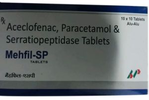 Aceclofenac Paracetamol Serratiopeptidase Tablets