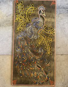 Golden Peacock Wall Art