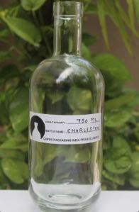 750 ml Charleston Liquor Glass Bottle