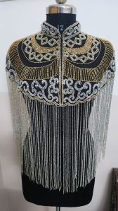 Ladies Georgette Beaded poncho Dress