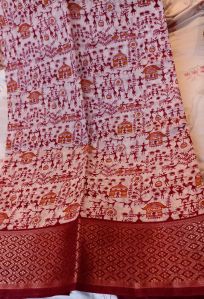 Printed Linen Saree