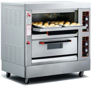 Double Deck Four Tray Gas Operated Baking Oven