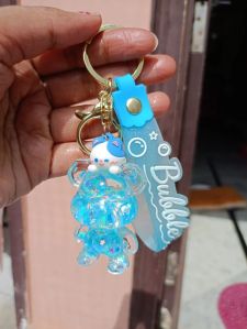 Multicolor Acrylic Water Glitter Keychain