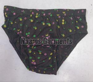 Ladies Brown Printed Cotton Panties