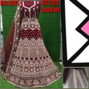 Jarkan Work Bridal Wedding Lehenga