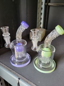 Green and Blue Glass Bongs