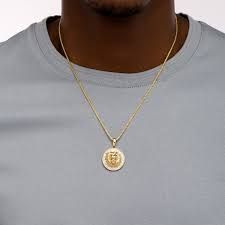 Mens Diamond Medallion