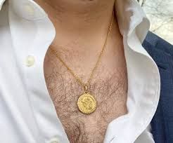 Mens Gold Medallion