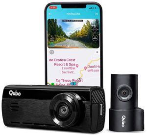 qubo dashcam 4k front rear camera