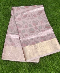 Elegant tissue printed saree