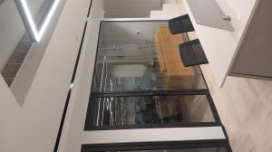 Glass partition for office