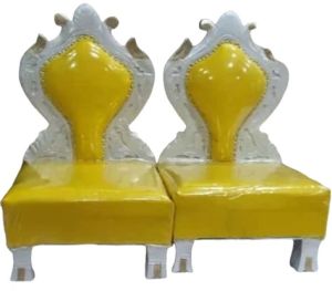 Yellow Wedding Wooden Chair Set