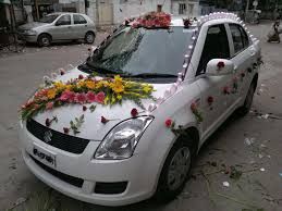 Wedding marriage car flower decoration